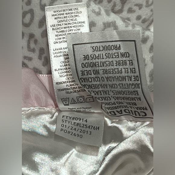 Carter’s Baby Teddy Bear Leopard Security Blanket Lovey Soft Rattle Pink Satin - Picture 8 of 10